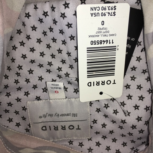 Torrid Camouflage Denim Jacket Size 0. - Picture 4 of 5